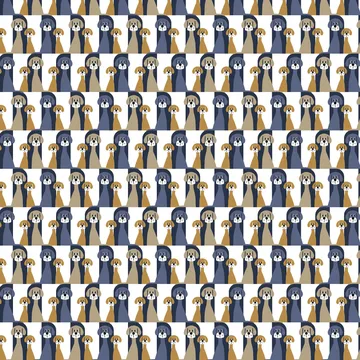 Buster 纺织品 (fabric) - 蓝色-米色 - Arvidssons Textil