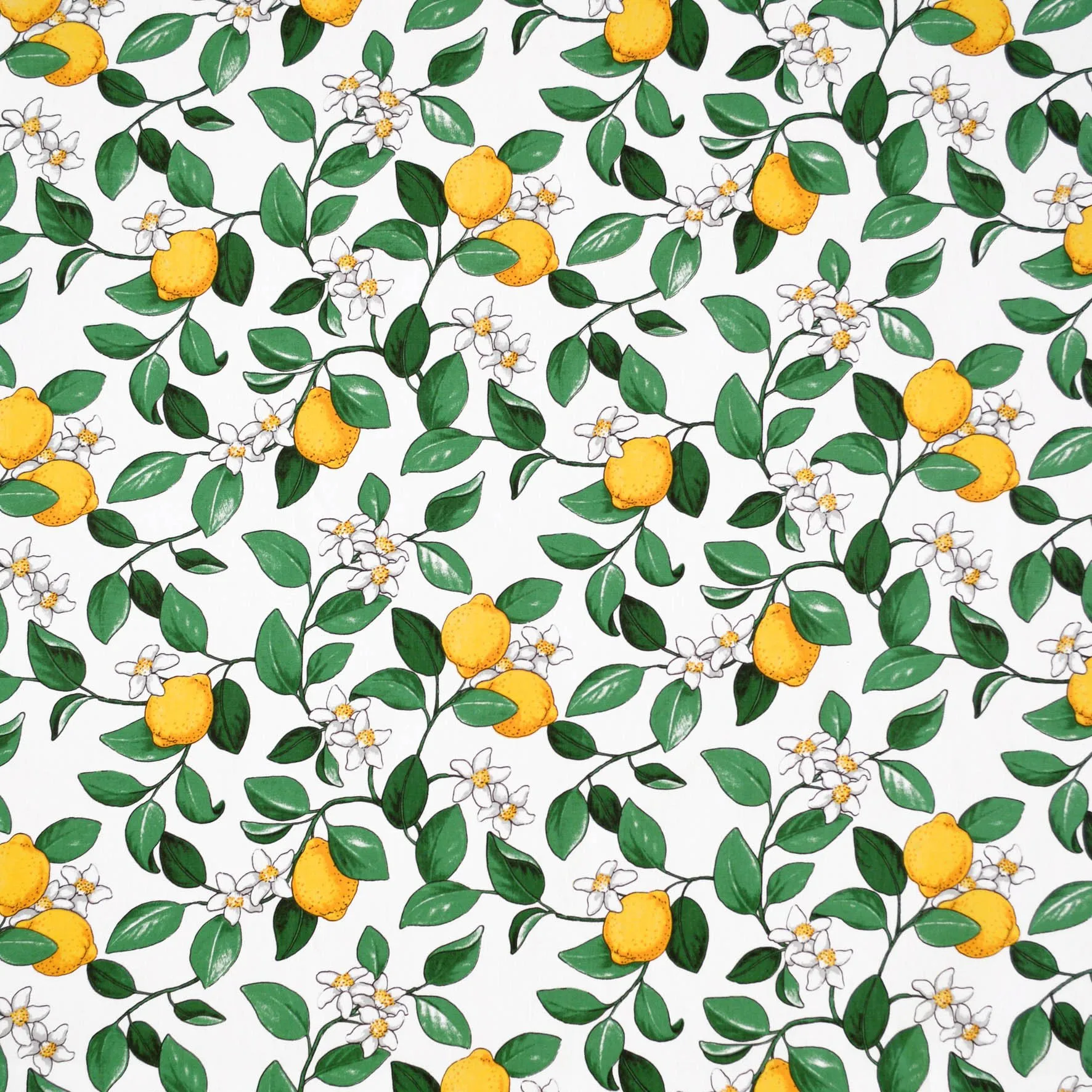 Citronlycka 面料, 白色 Arvidssons Textil