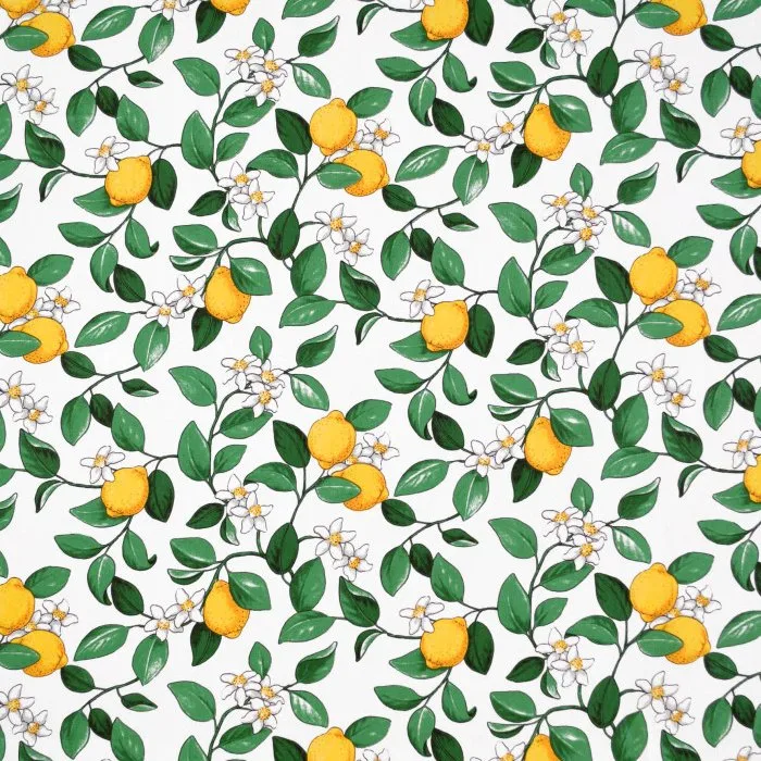 Citronlycka 油布 - 白色 - Arvidssons Textil