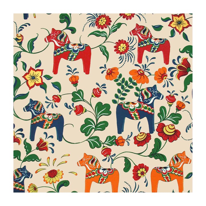 Dala horse oilcloth - multi - Arvidssons Textil