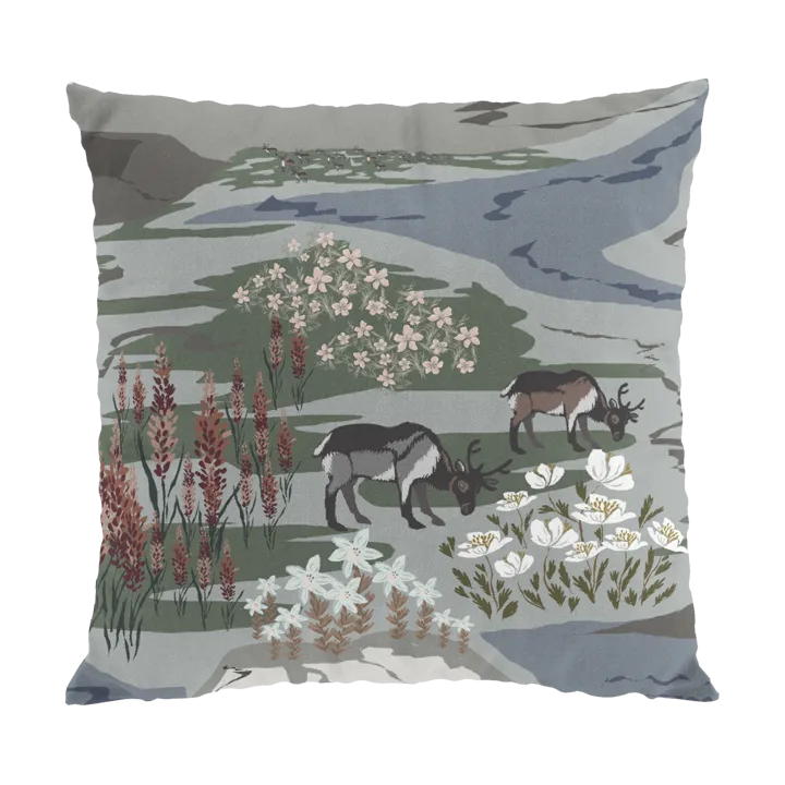 Fjällängar 抱枕套 47x47cm - 灰色_绿色 - Arvidssons Textil