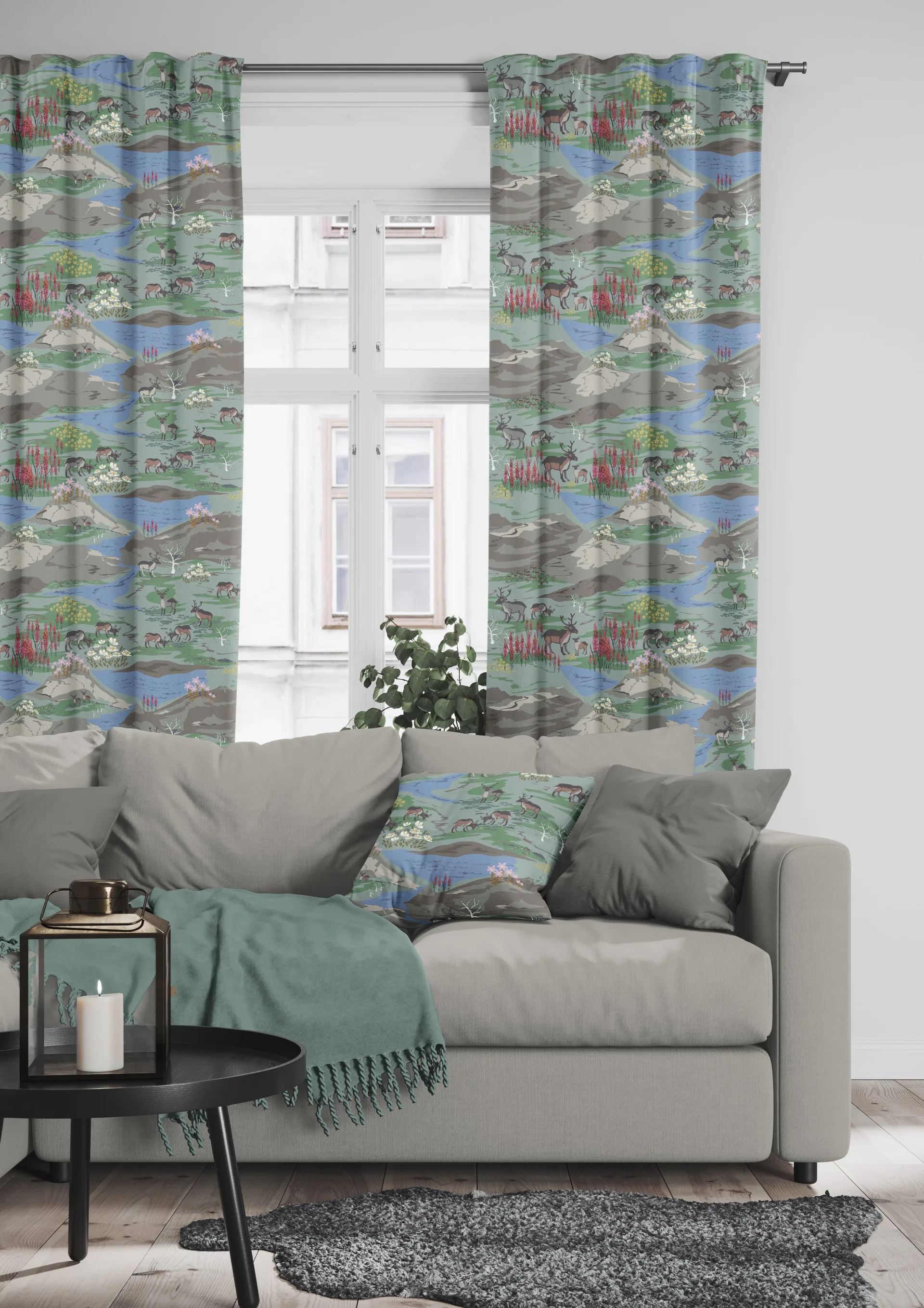 Fjällängar 纺织品, 绿色 Arvidssons Textil