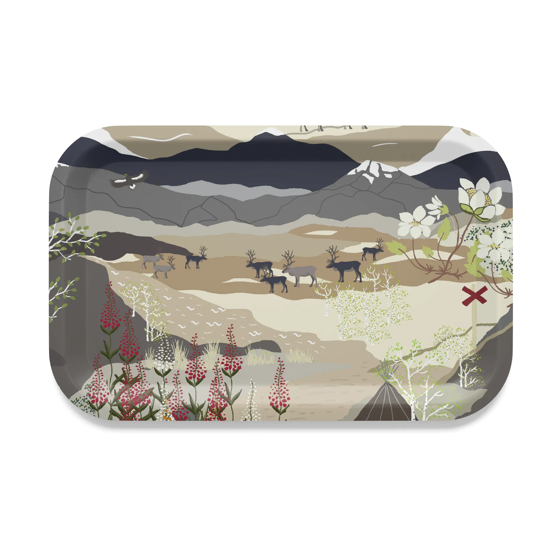 Fjällvandring 托盘 21x33 cm, Beige Arvidssons Textil