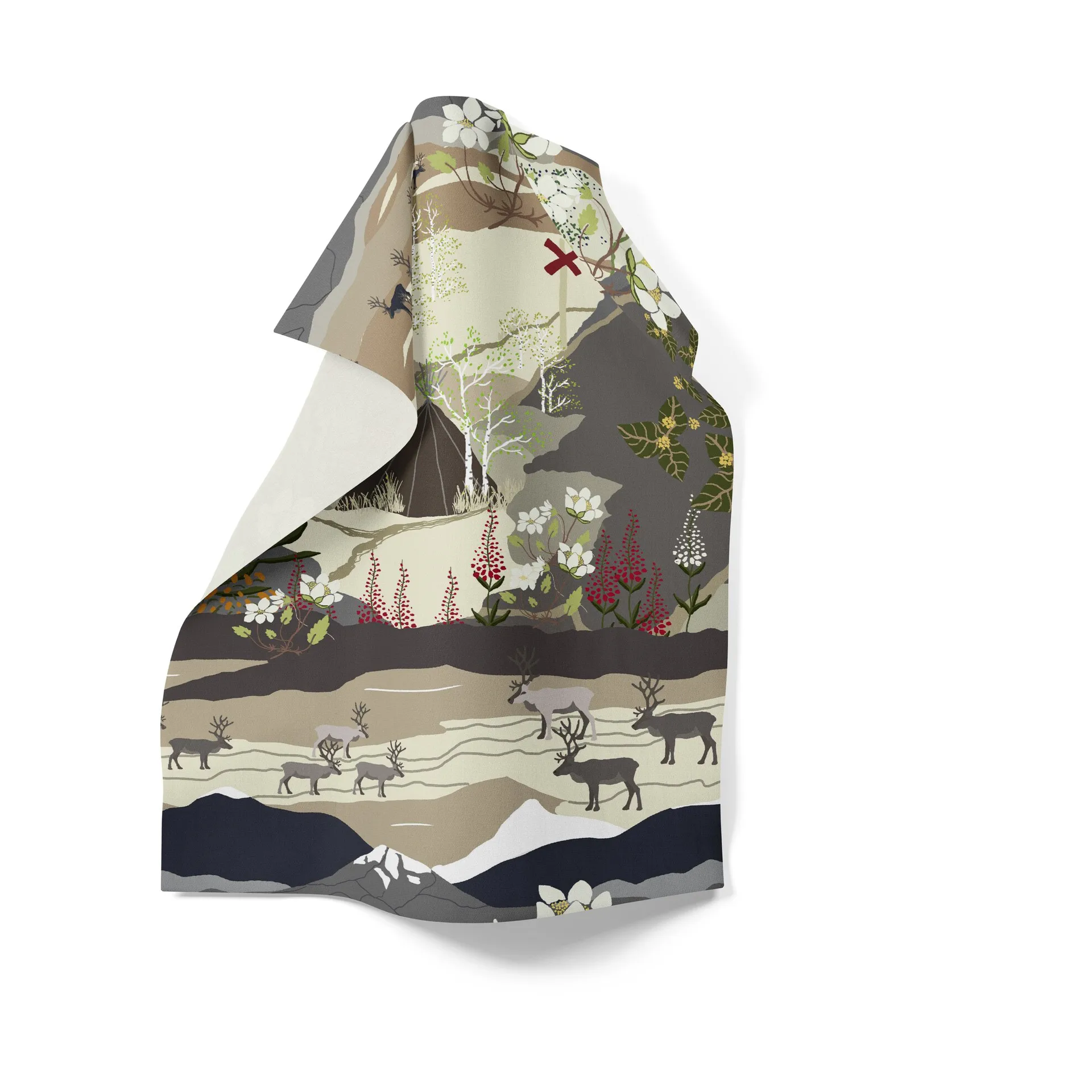 Fjällvandring 厨房巾 46x70 cm, Beige Arvidssons Textil