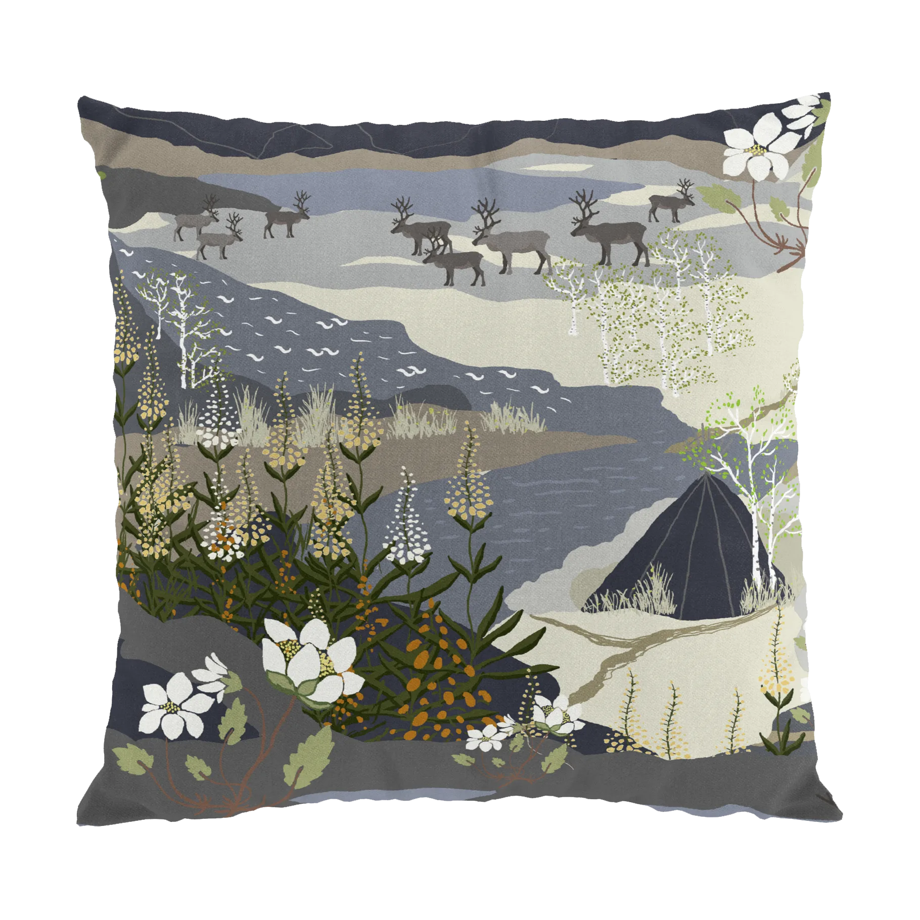 Fjällvandring 靠垫套47x47cm, 蓝色 Arvidssons Textil