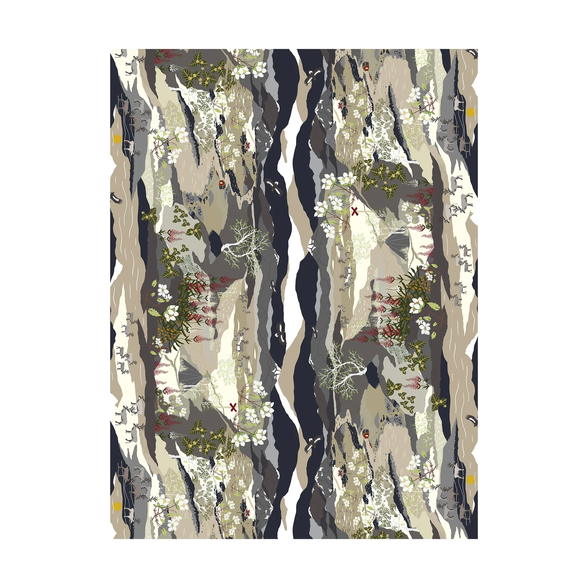 Fjällvandring 油布, Beige Arvidssons Textil