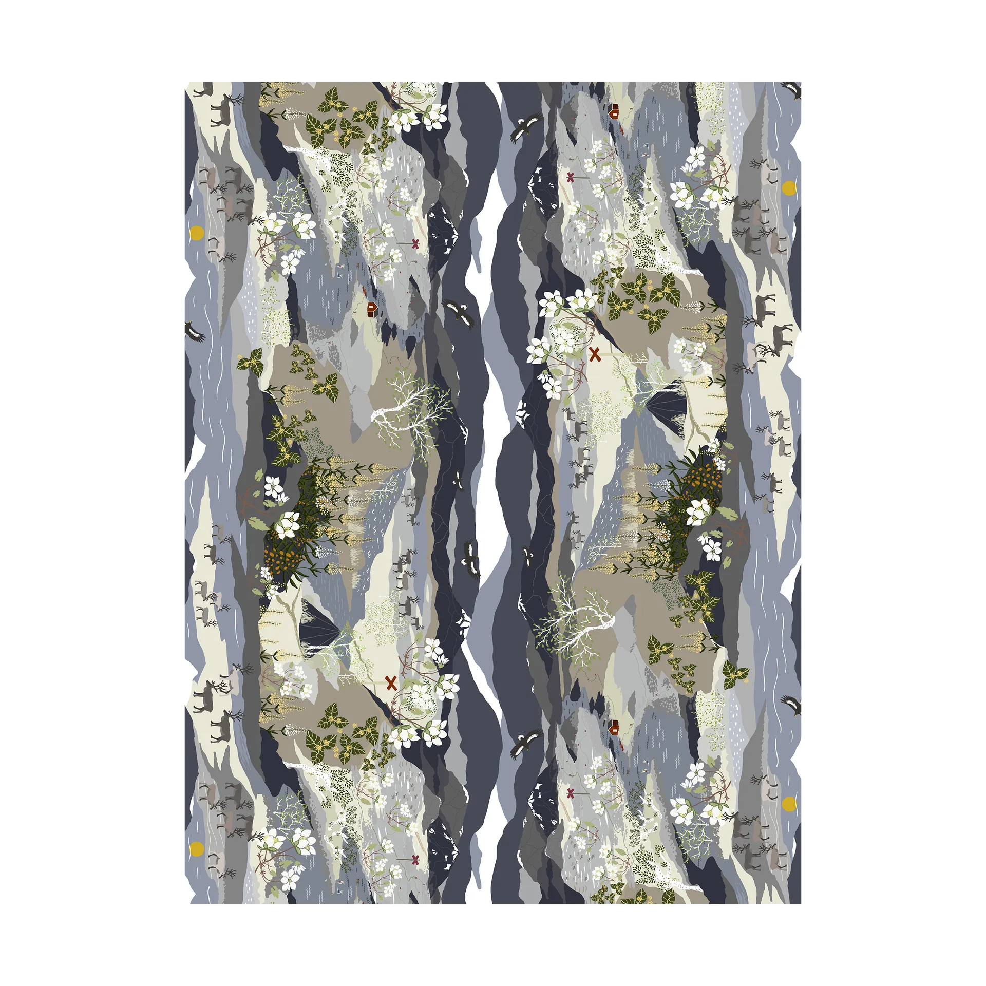 Fjällvandring 油布, Blue Arvidssons Textil