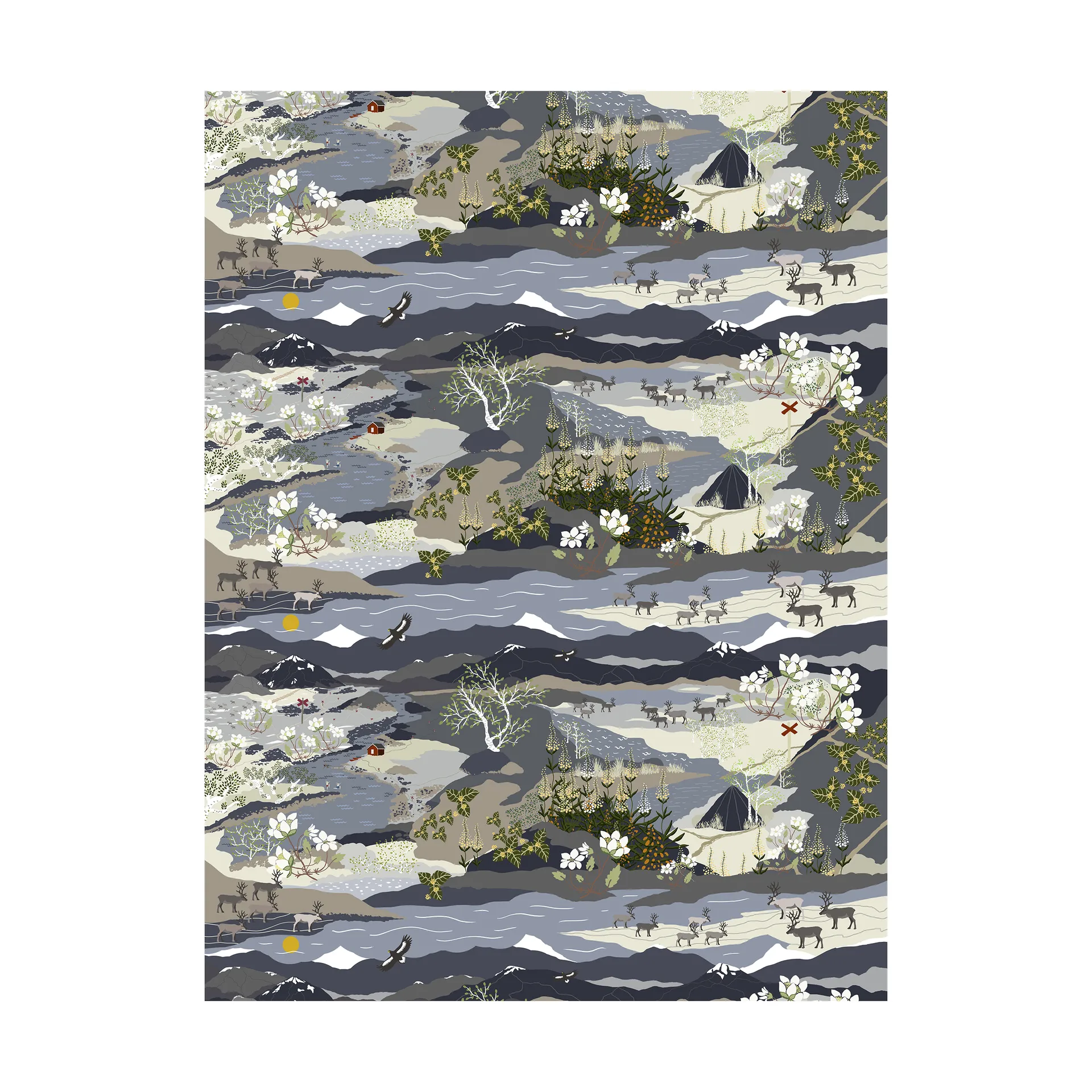 Fjällvandring 油布, Blue Arvidssons Textil