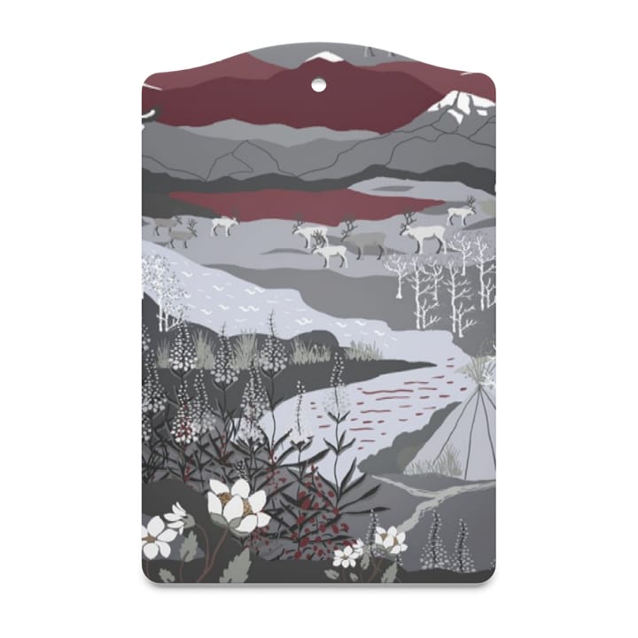 Fjällvandring serving tray 20x30 cm, 灰色-burgundy Arvidssons Textil