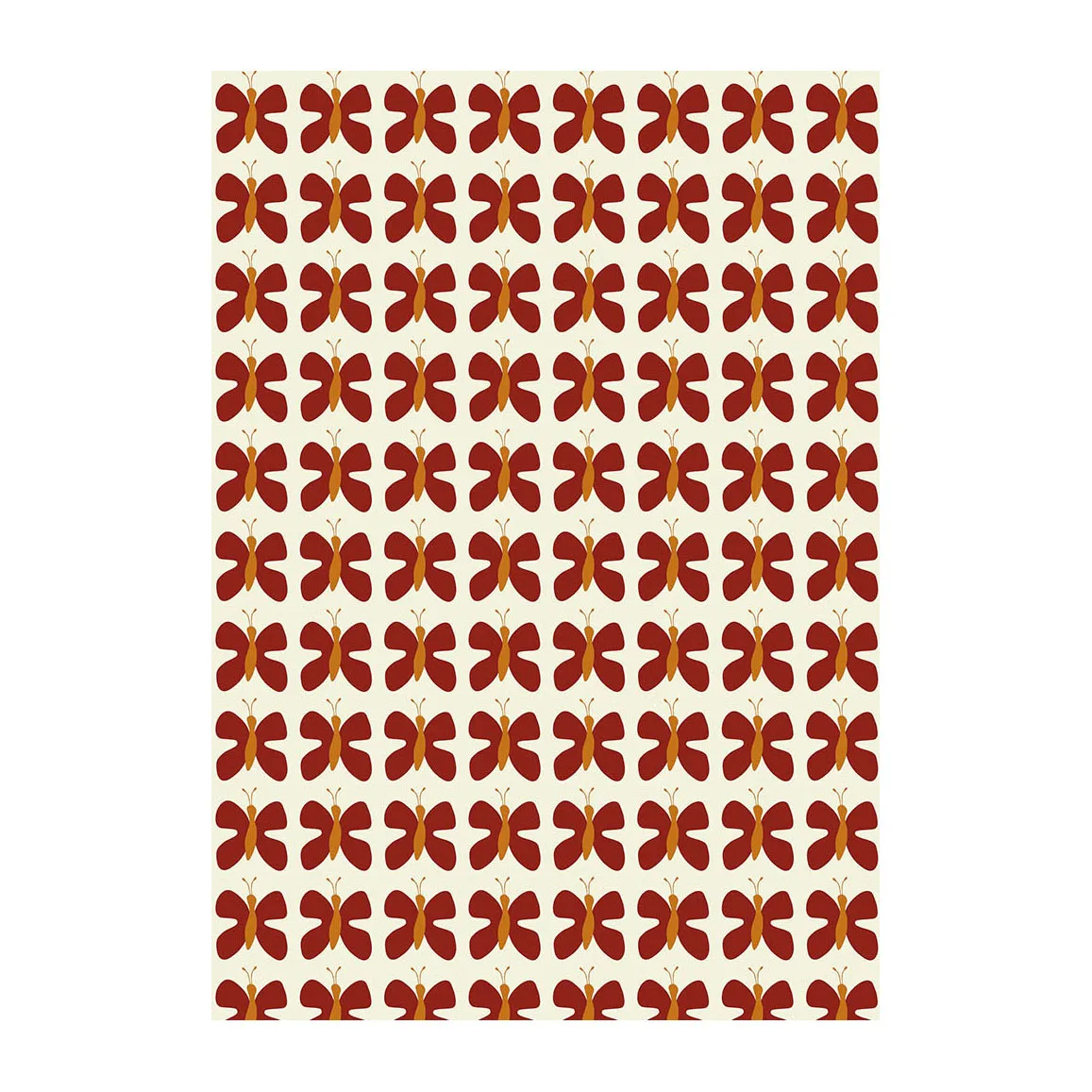 Fjäril Mini oilcloth, 红色 Arvidssons Textil