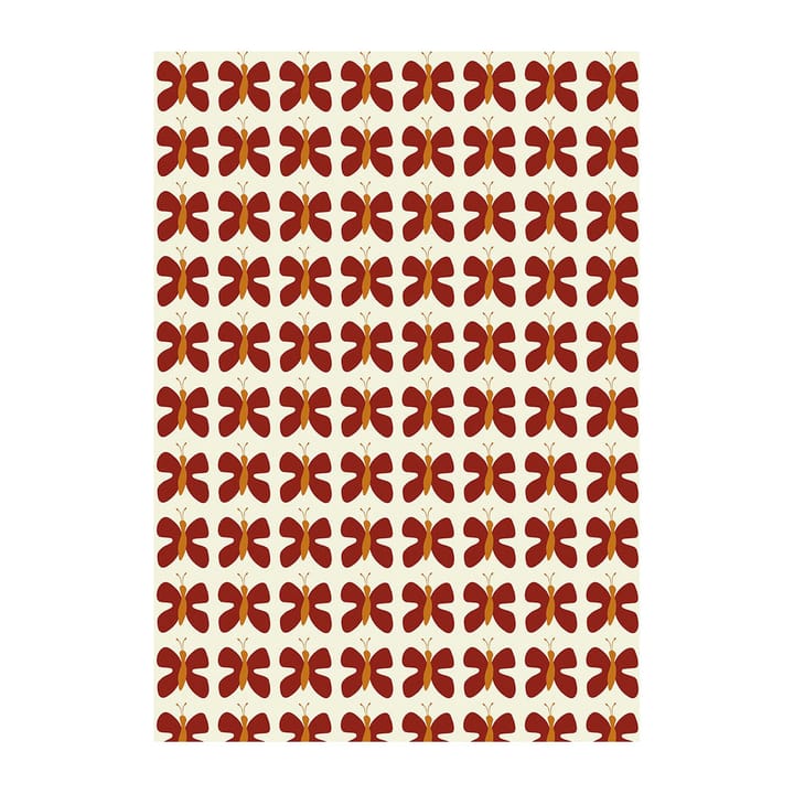Fjäril Mini oilcloth - 红色 - Arvidssons Textil