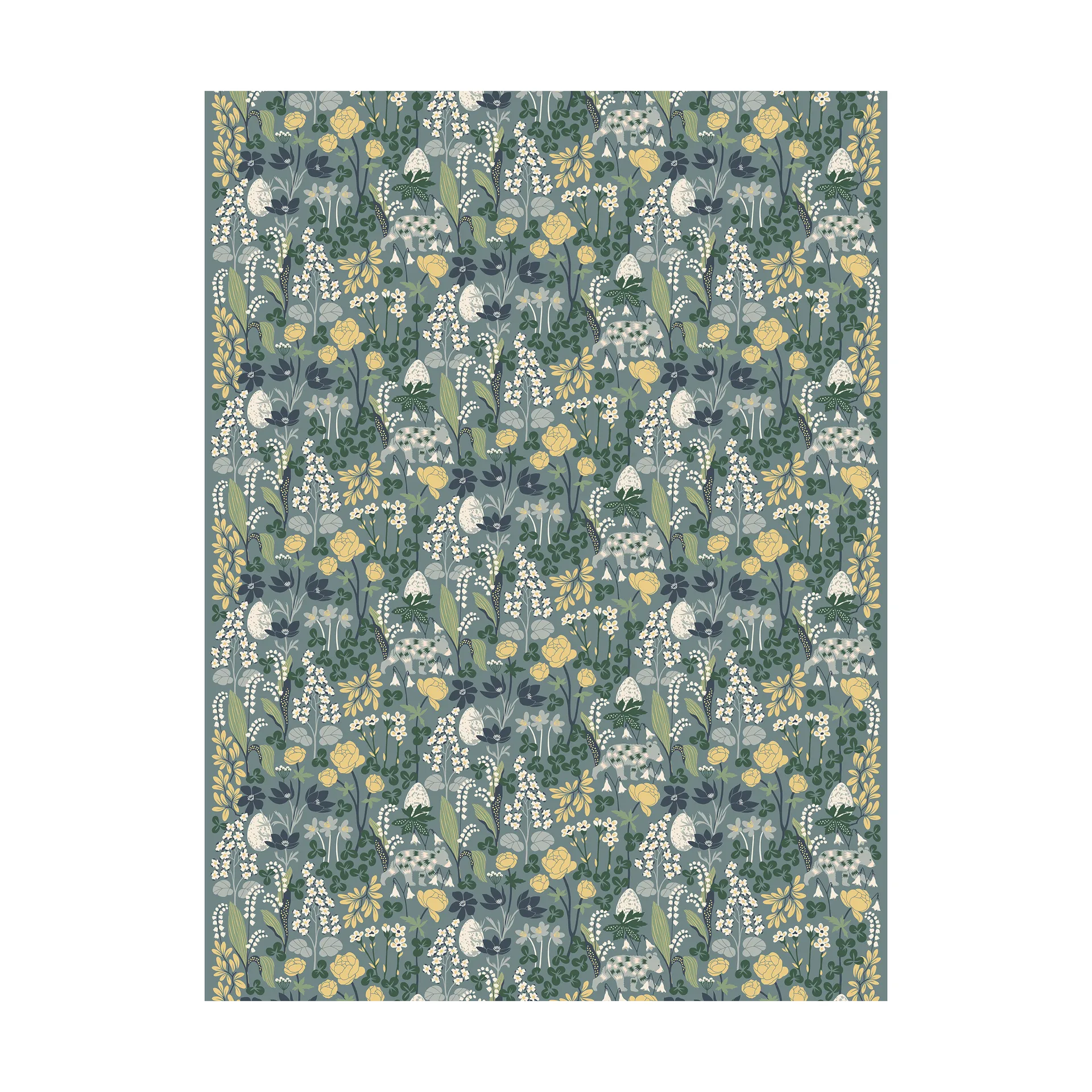 Här sover ingen björn 纺织品, Turquoise Arvidssons Textil