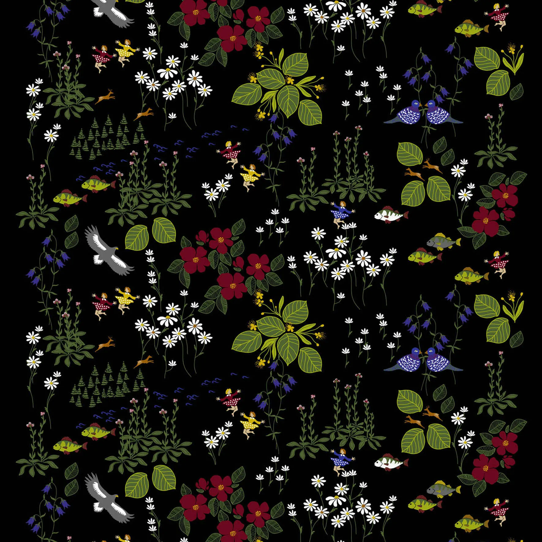 Himlajorden 纺织品 (fabric), 黑色 Arvidssons Textil