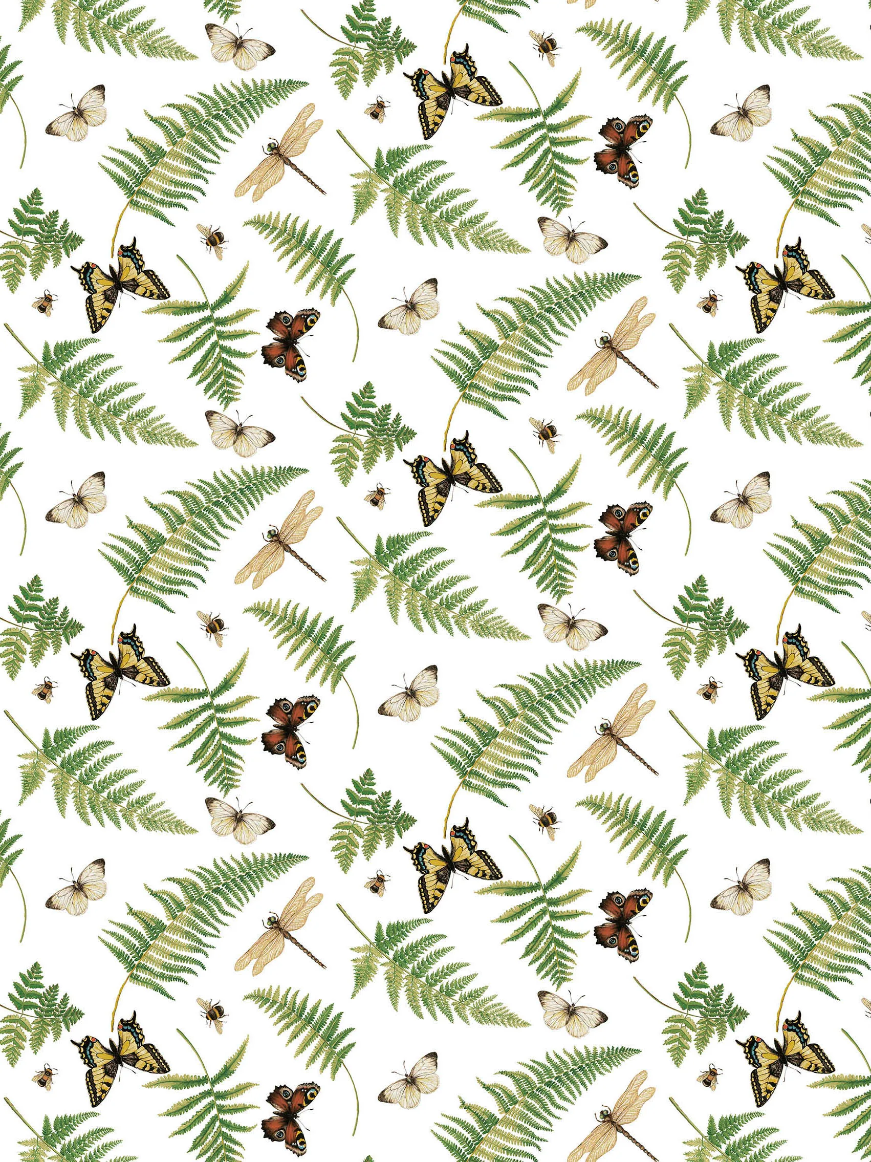 Humlan fabric, 绿色 Arvidssons Textil