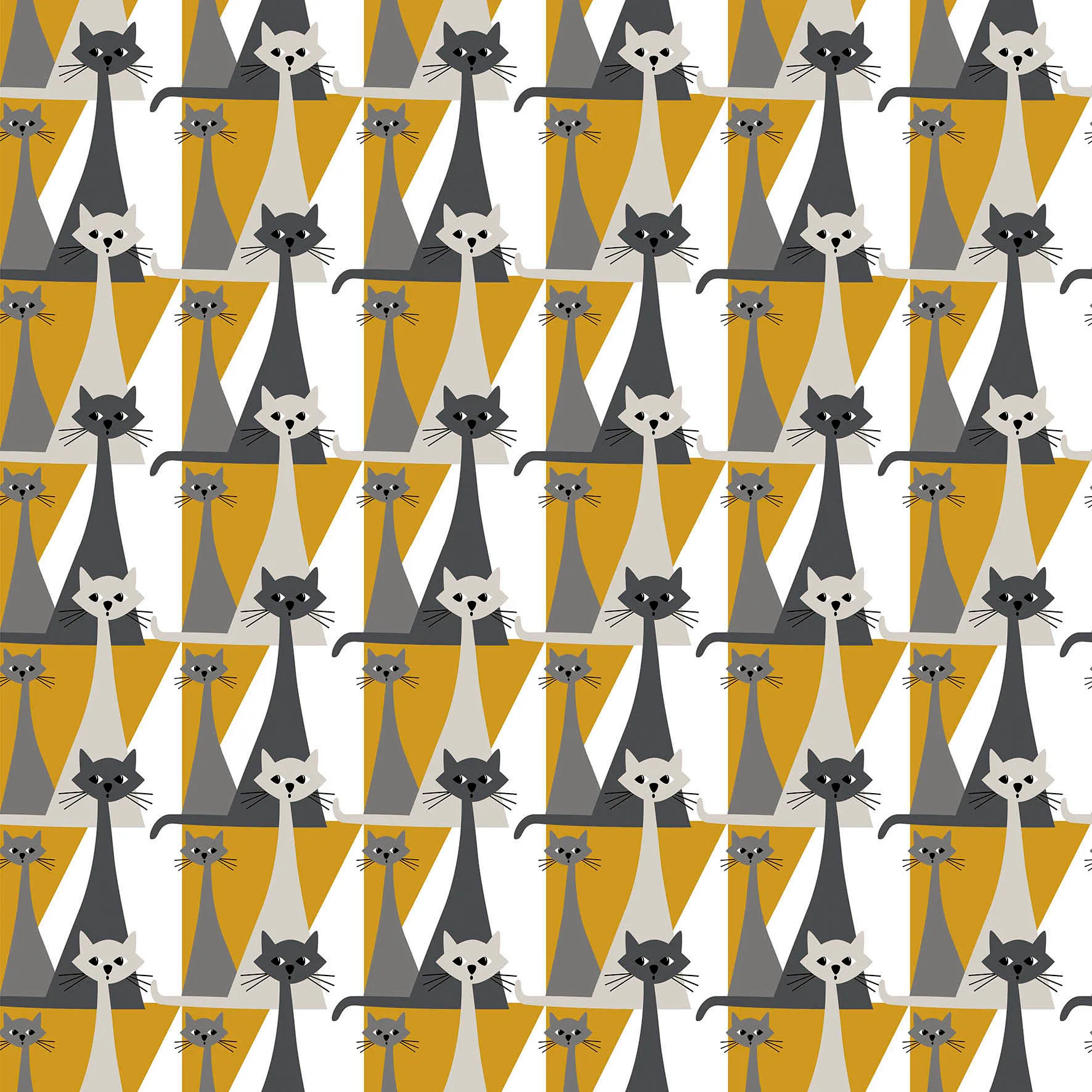 Kitty 面料, 黄色 Arvidssons Textil