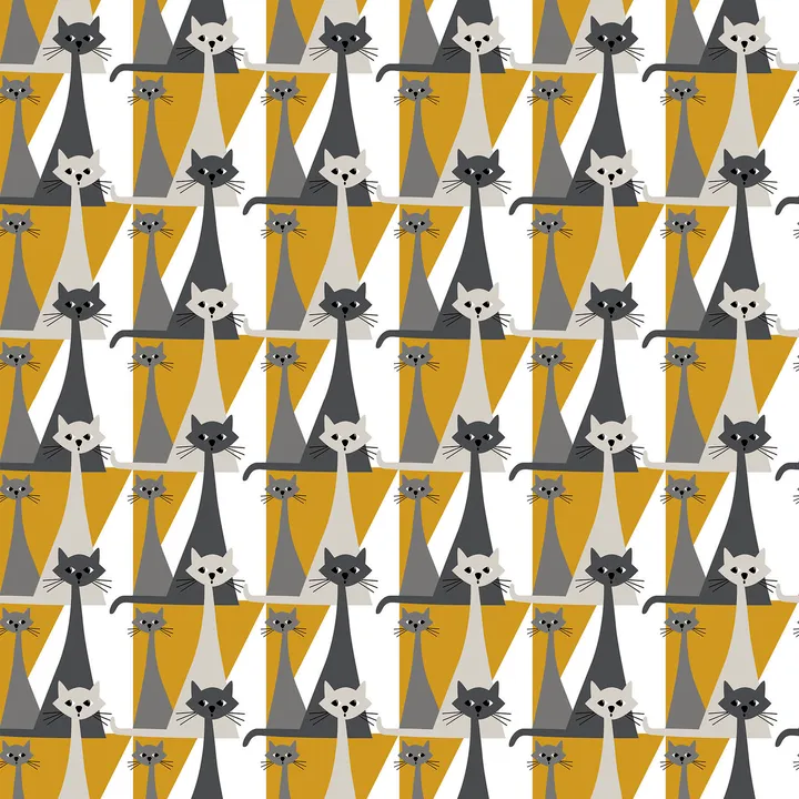 Kitty 面料 - 黄色 - Arvidssons Textil
