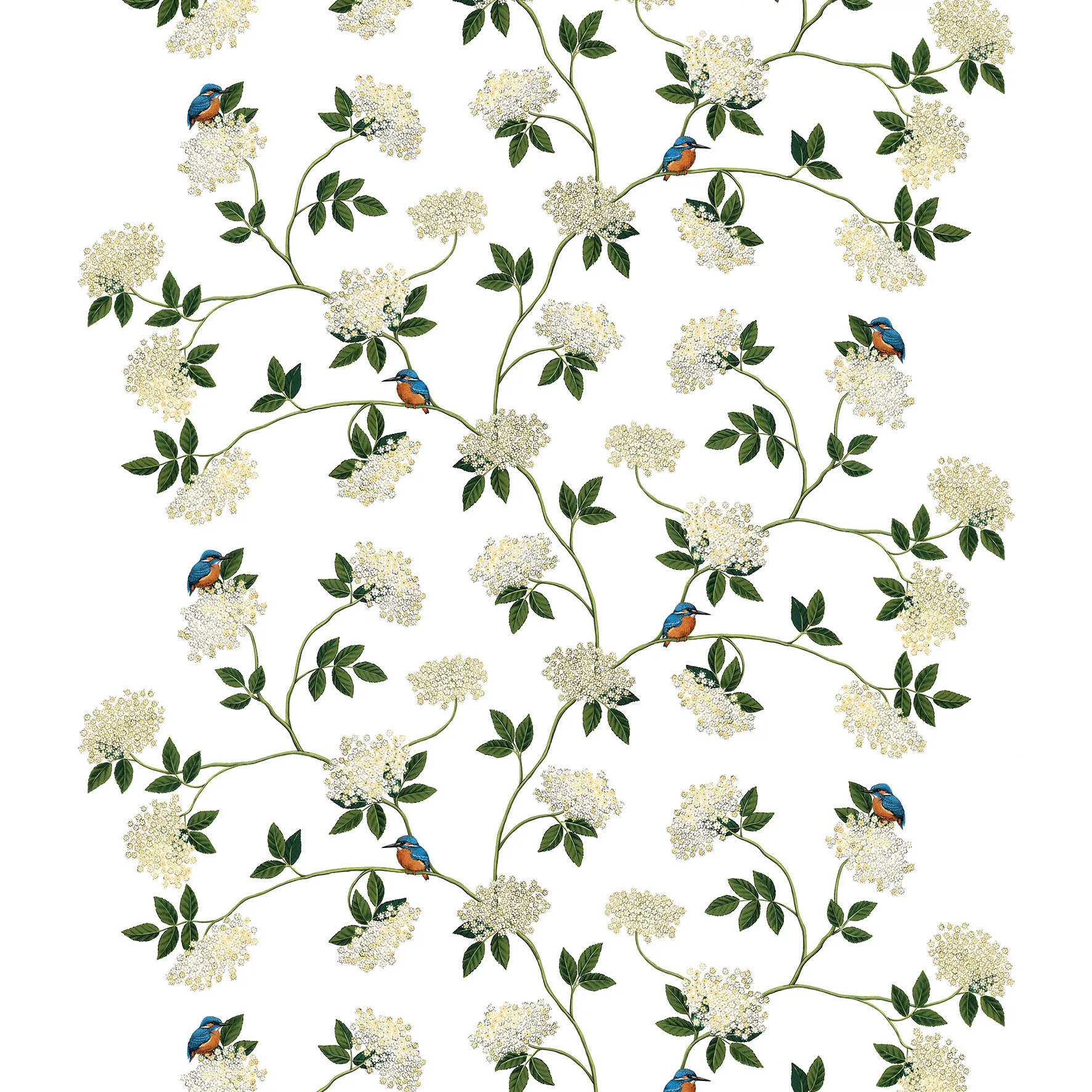 Kungsfiskaren 纺织品 (fabric), 白色 Arvidssons Textil