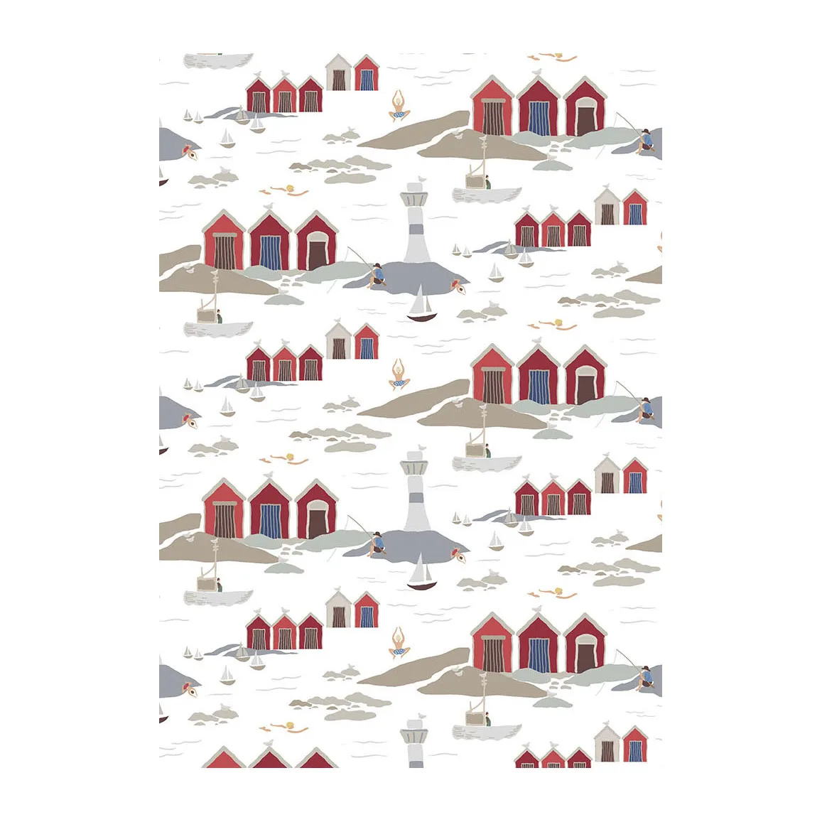 Kust fabric, 白色 Arvidssons Textil