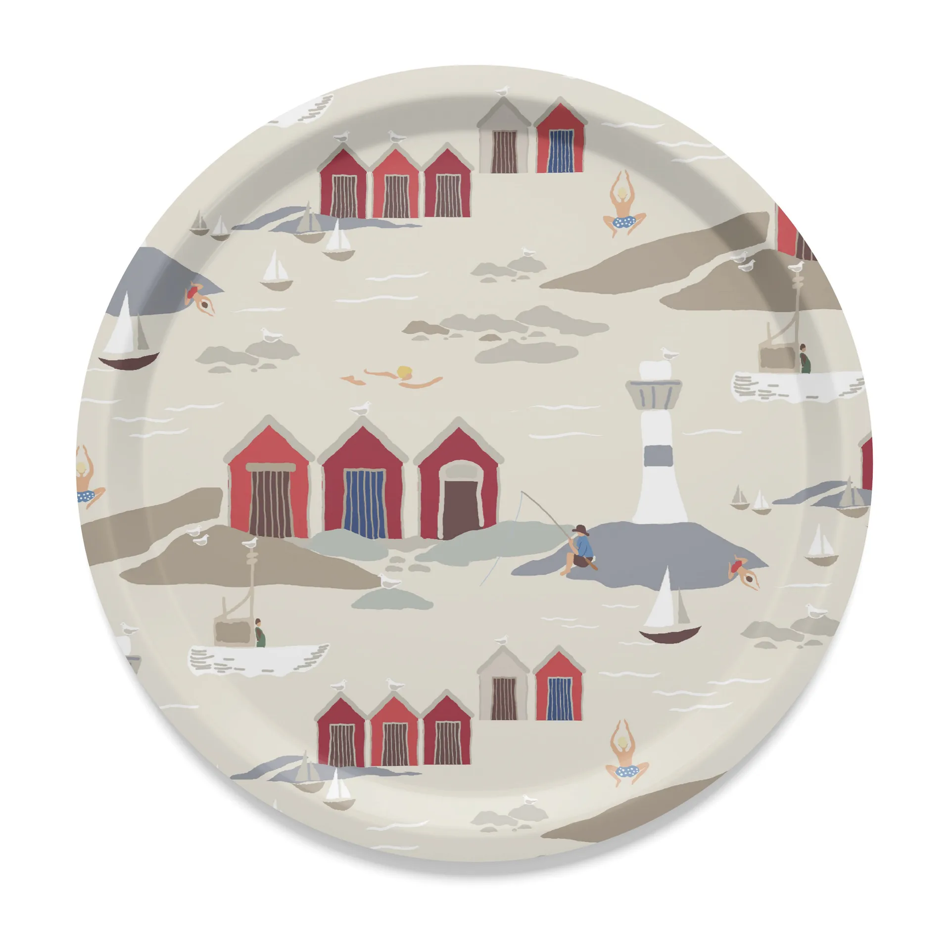 Kust tray Ø31 cm, 米色 Arvidssons Textil