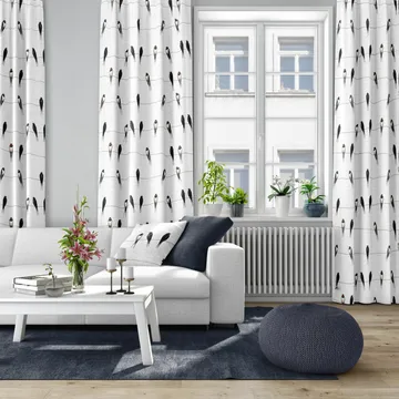 Ladusvalor 面料 - 白色 - Arvidssons Textil