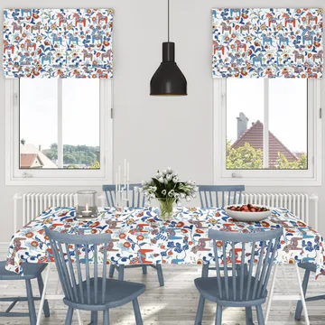 Leksand 油布 - 蓝色_橙色 - Arvidssons Textil