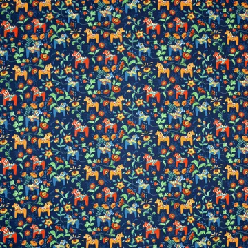 Leksand 迷你面料 - 蓝色 - Arvidssons Textil