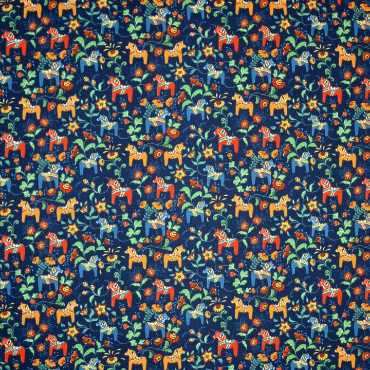 Leksand 迷你面料 - 蓝色 - Arvidssons Textil