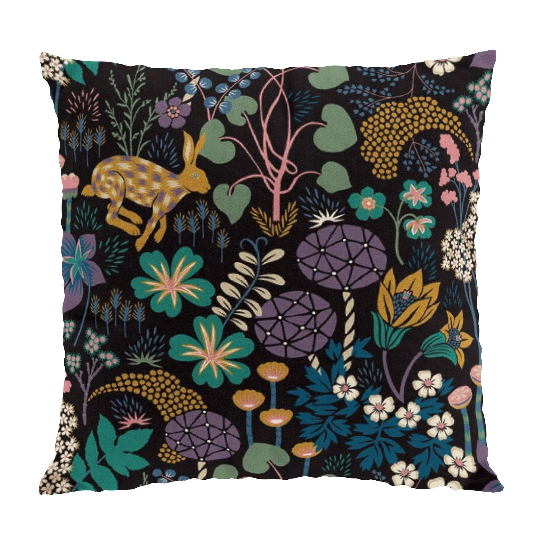 Lyckeflykt 靠枕套 47x47 cm, 黑色 Arvidssons Textil