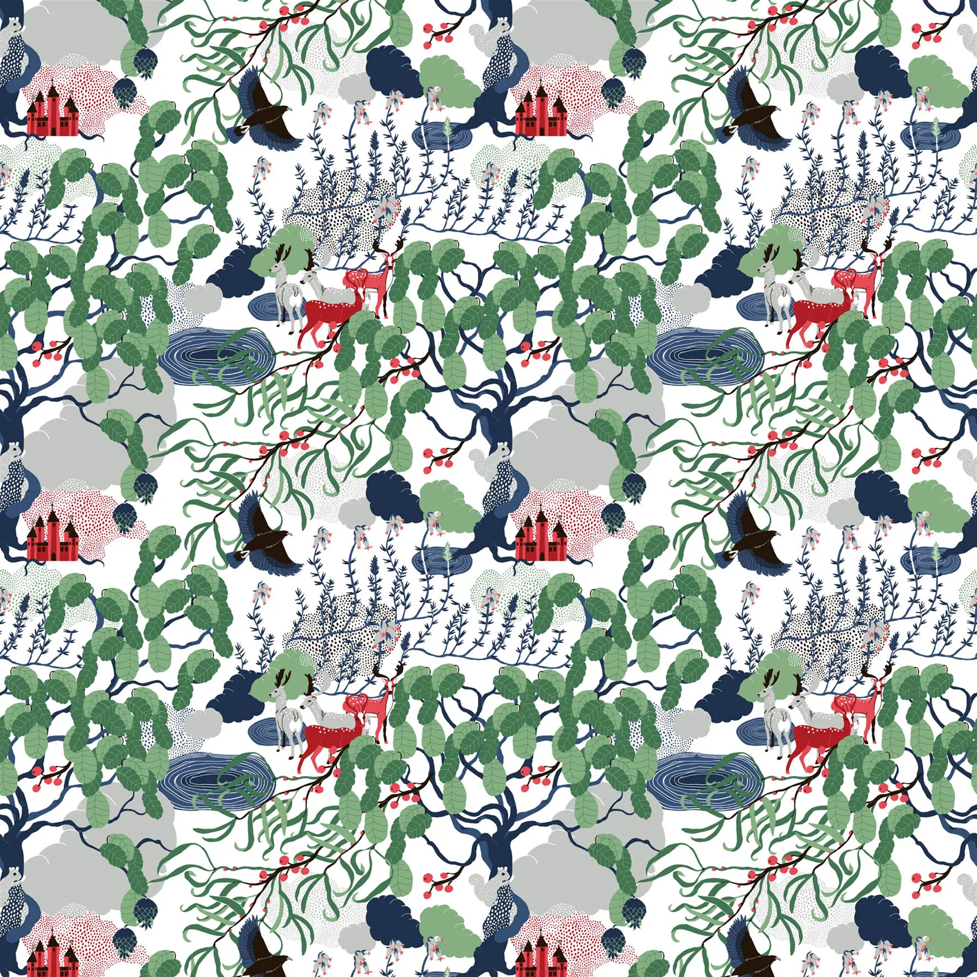 Mimers brunn 纺织品 (fabric), multi' Arvidssons Textil