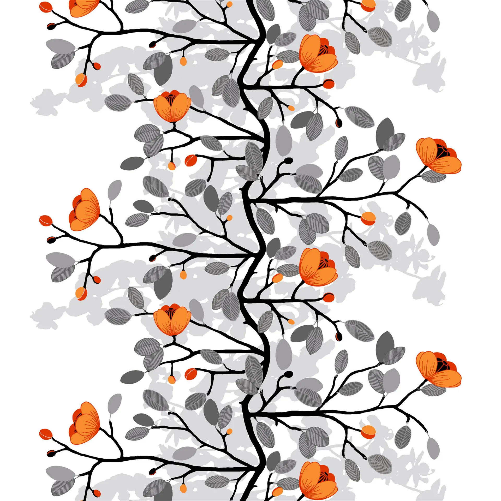 Ofelia 纺织品 (fabric), 橘色 Arvidssons Textil