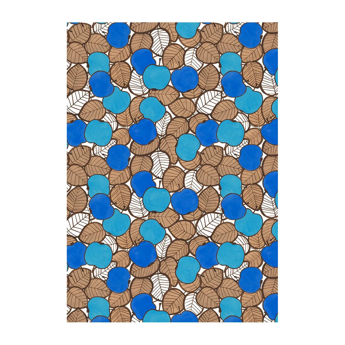 Päppel面料, 绿色-蓝色 Arvidssons Textil