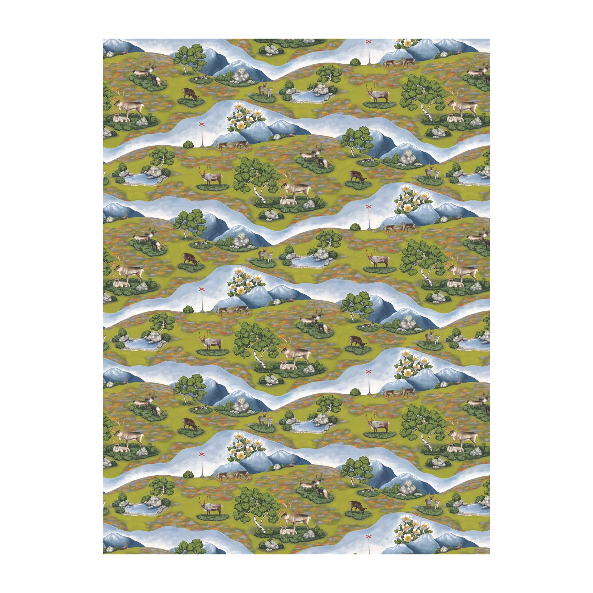 Renvandring 纺织品, 绿色 Arvidssons Textil