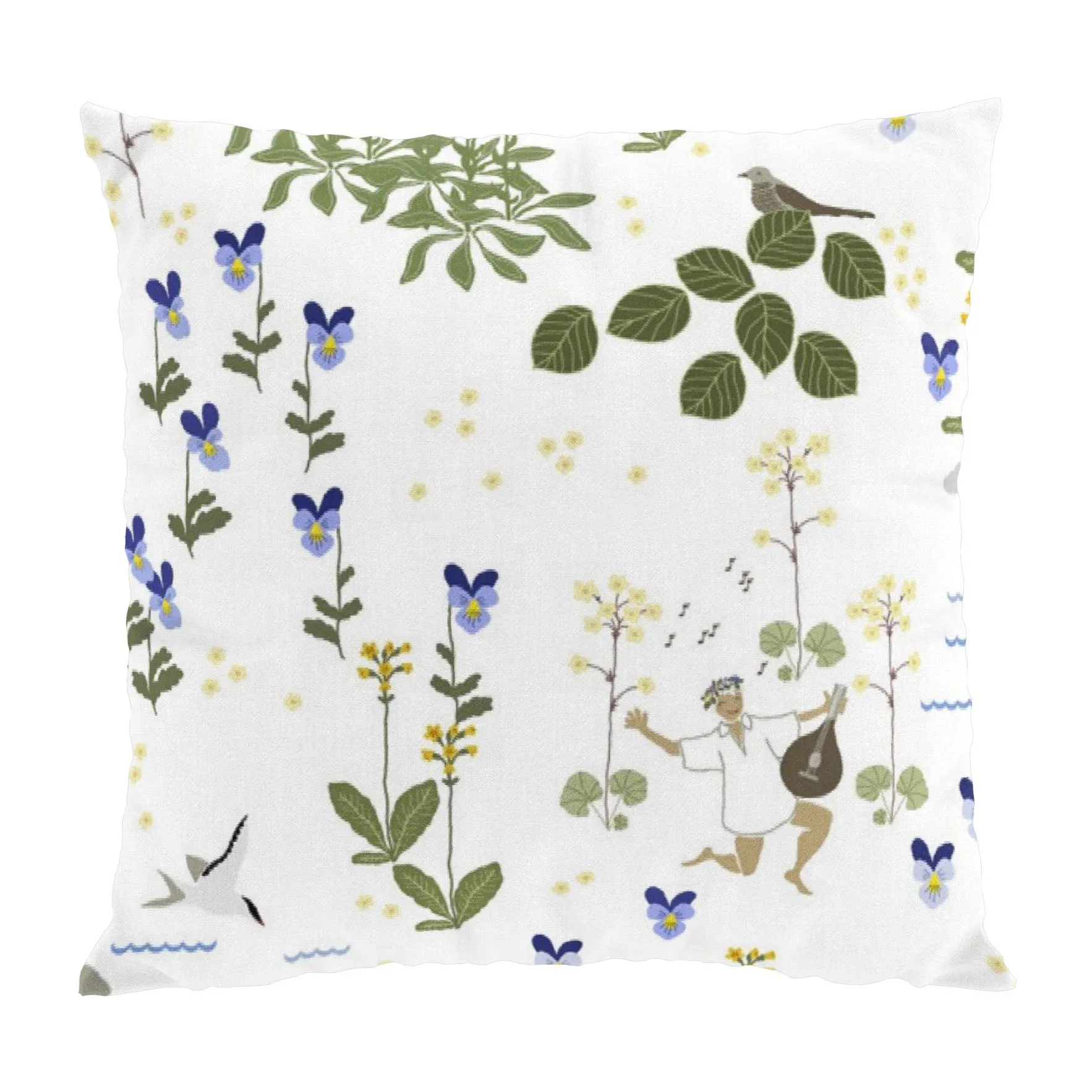Rönnerdahl枕套47x47cm, 米白色_绿色 Arvidssons Textil