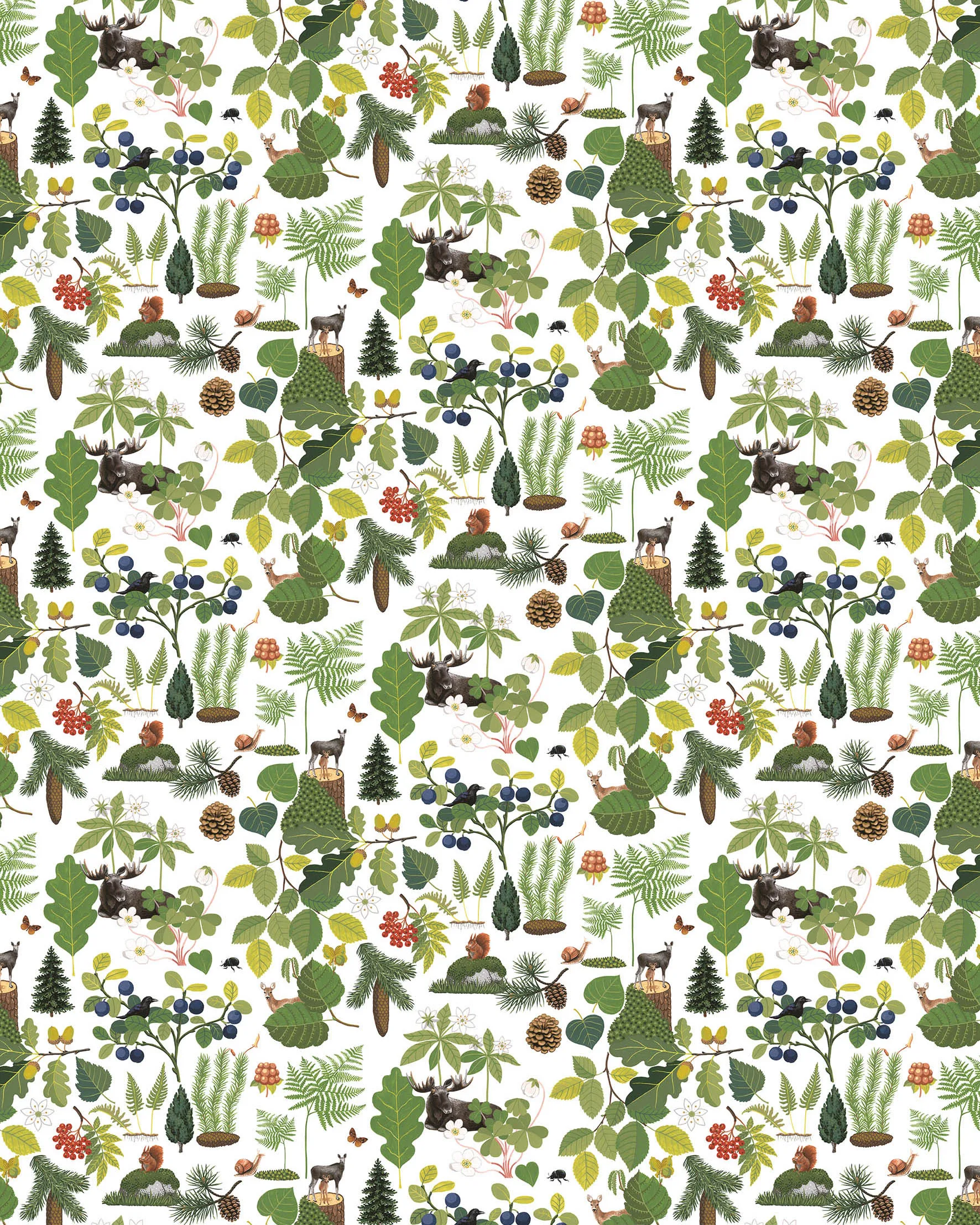 Skogsliv油布, 绿色 Arvidssons Textil
