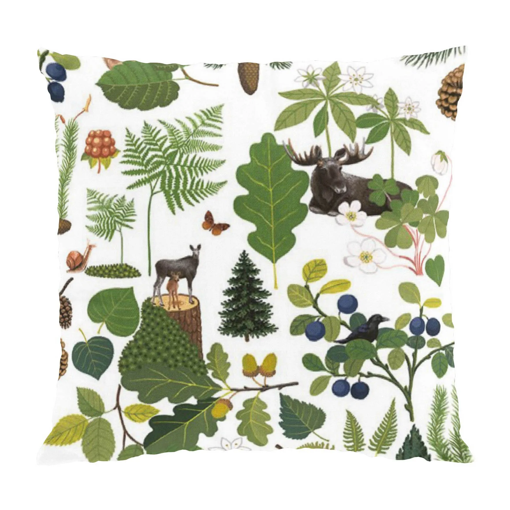 Skogsliv枕套47x47cm, 绿色 Arvidssons Textil