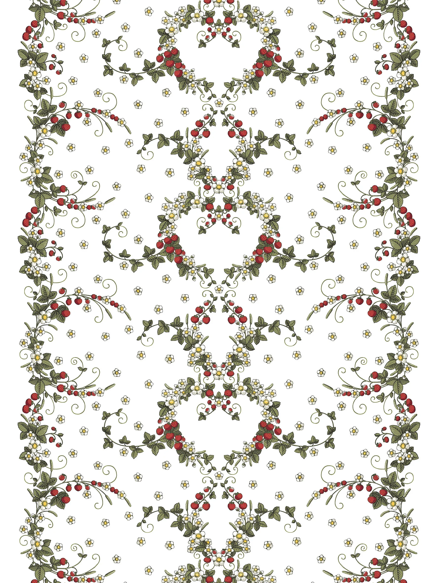 Smultronstället fabric, Off 白色 Arvidssons Textil