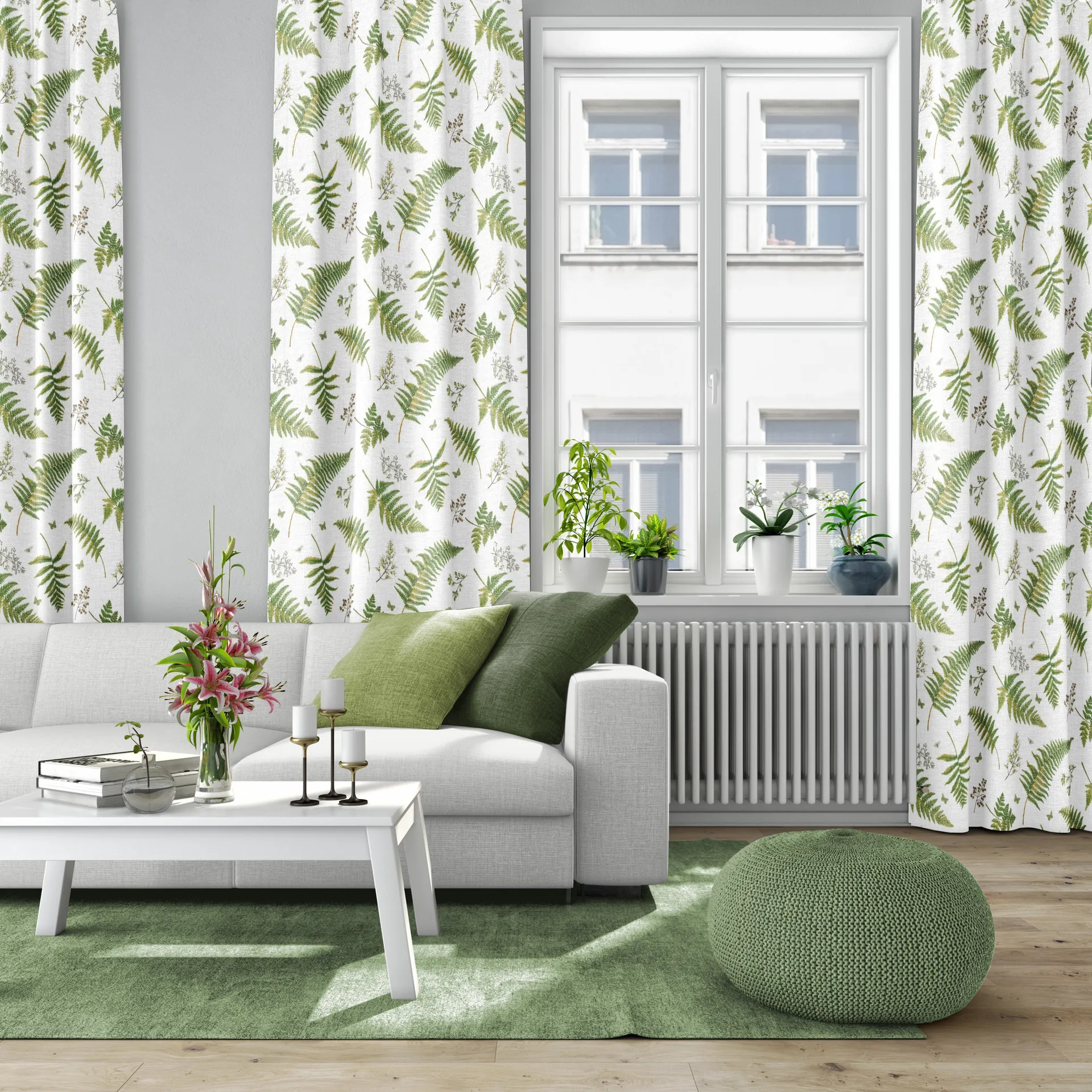Stensöta面料, 绿色 Arvidssons Textil