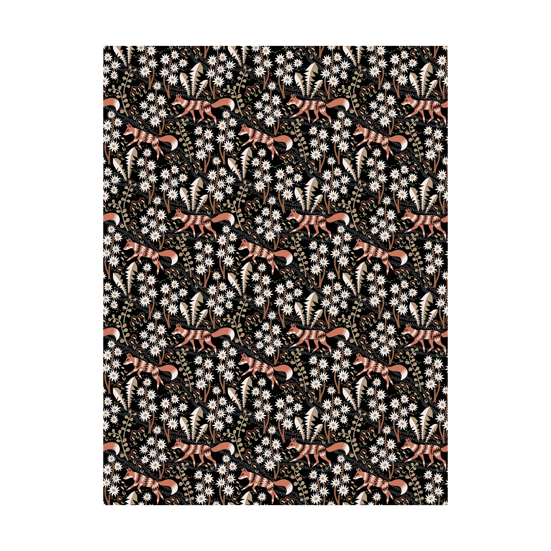 Stjärnspeja油布, 黑色锈色 Arvidssons Textil