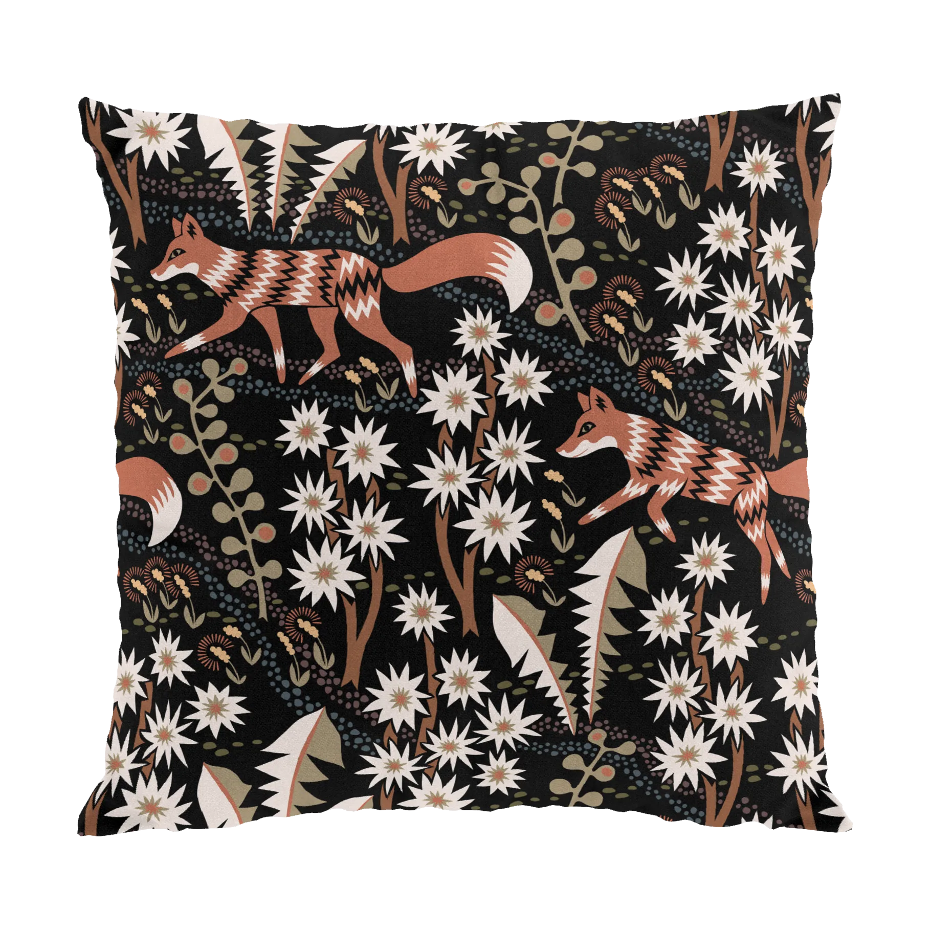 Stjärnspeja靠垫套47x47cm, 黑色锈色 Arvidssons Textil