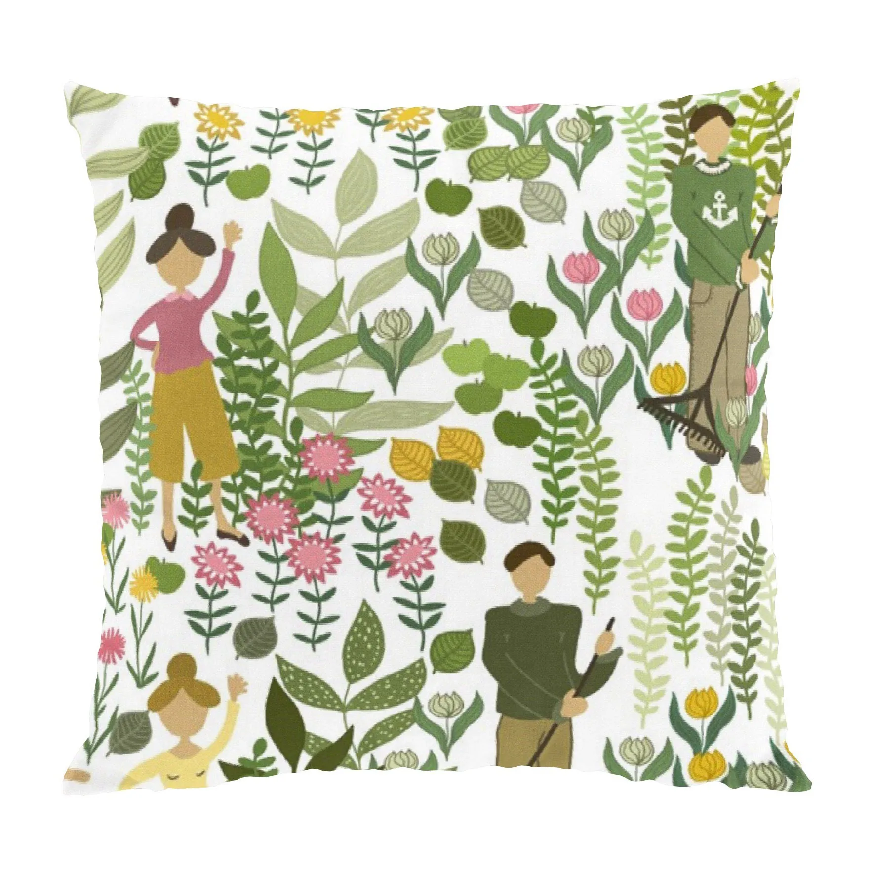 Trädgård 靠垫套47x47cm, 绿色 Arvidssons Textil