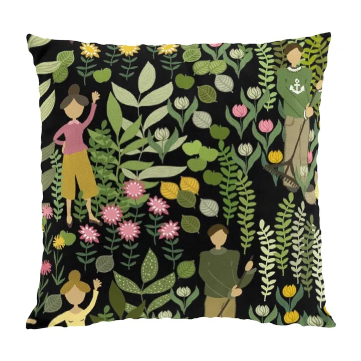 Trädgård 靠垫套47x47cm - 黑色_绿色 - Arvidssons Textil