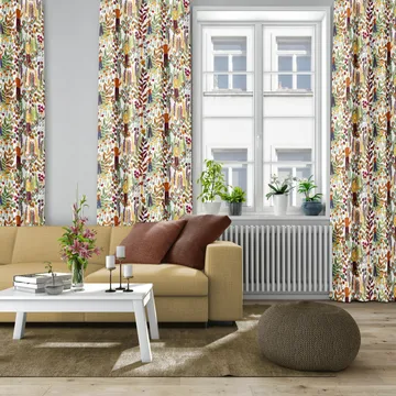 Trädgård 面料 - 铁锈色 - Arvidssons Textil