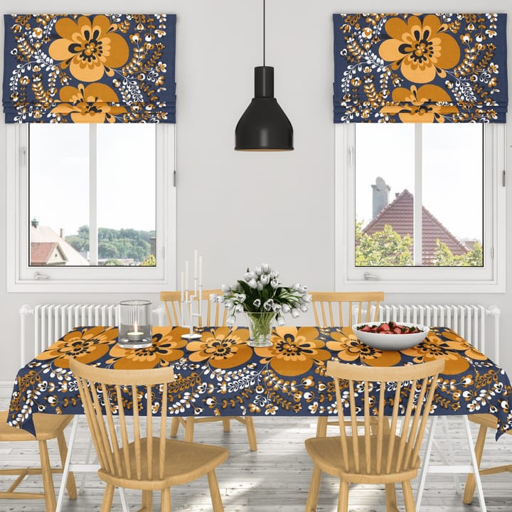 Vivoaka oilcloth, 橘色-蓝色 Arvidssons Textil