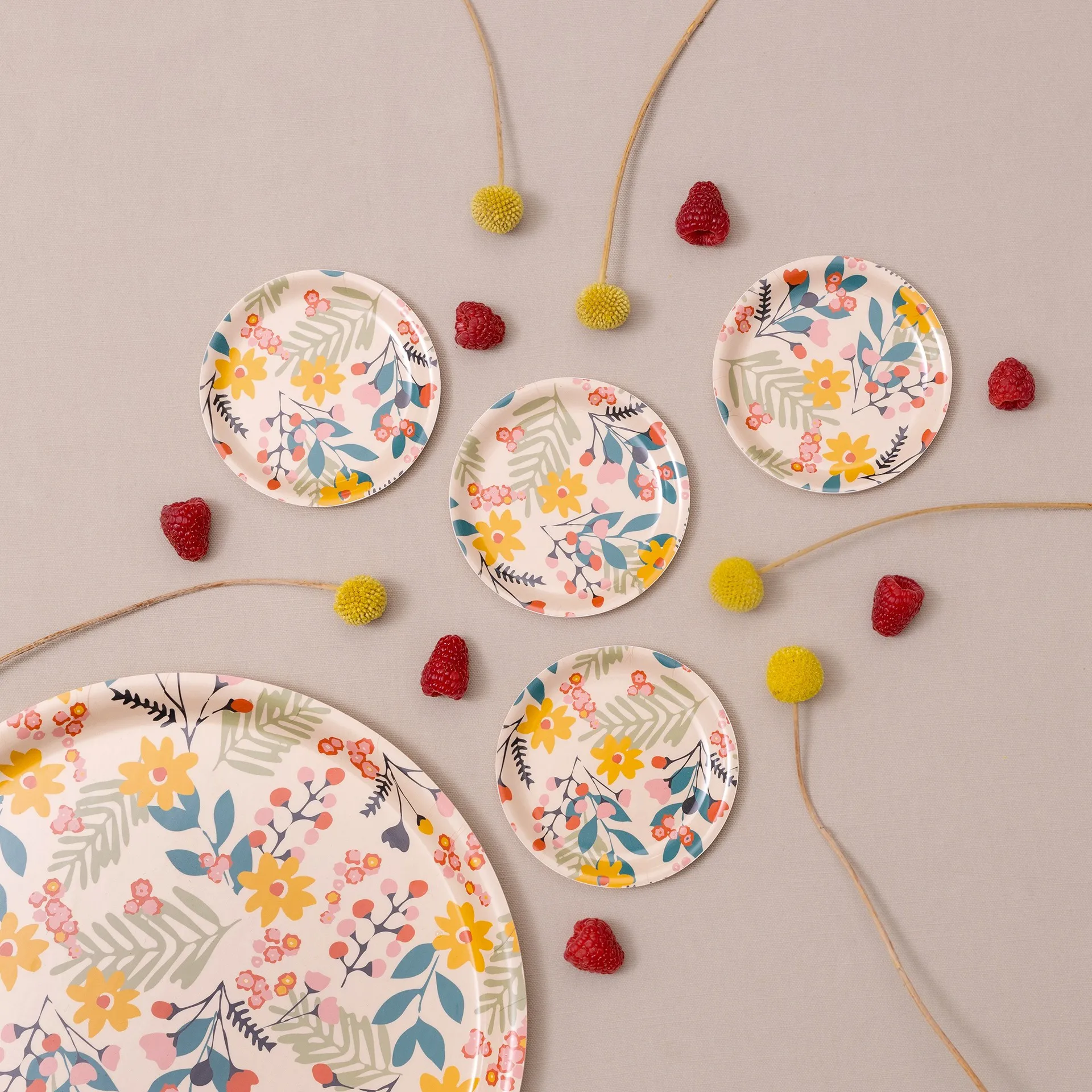 Flower 托盘 Ø38 cm, Pink Åry Home