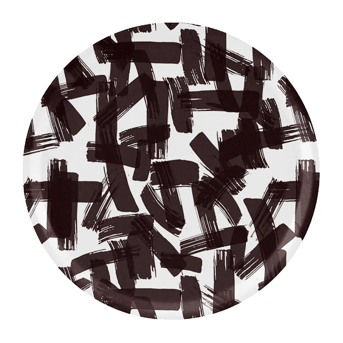 Kryss 托盘 Ø38 cm, Black-white Åry Home