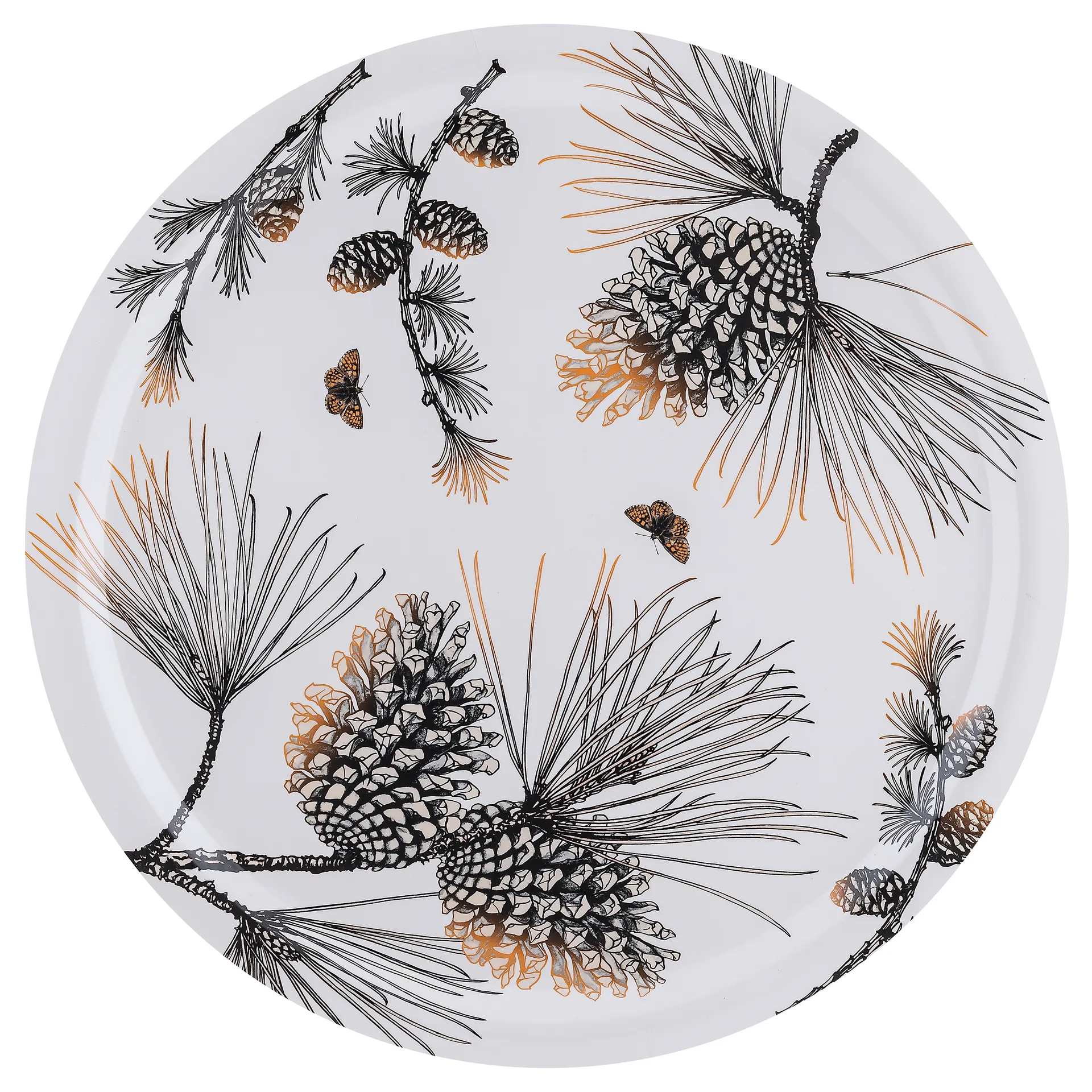 Pine Cone 托盘  Ø 49 cm, Cotton 白色 Åry Home
