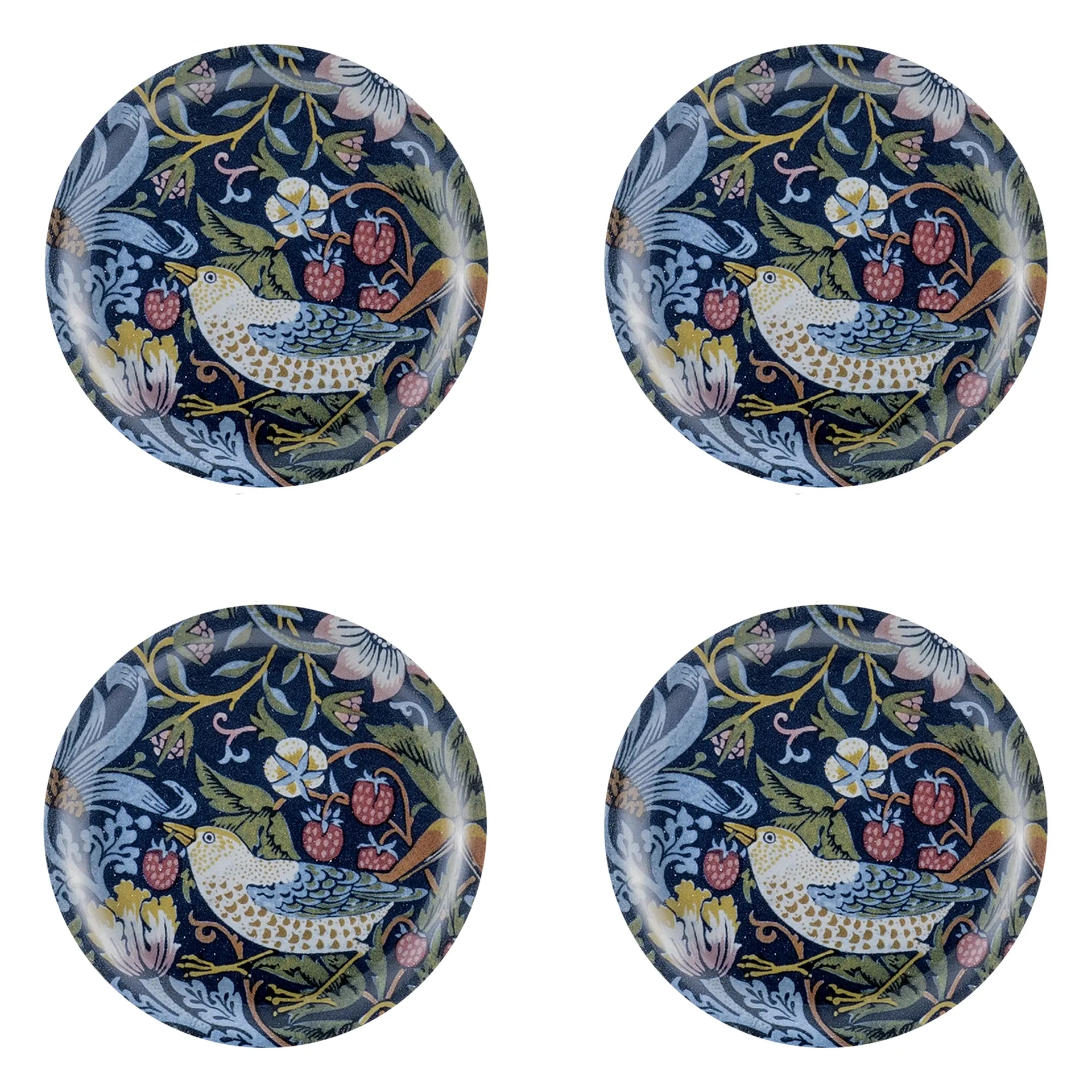 Strawberry Thief coaster 四件套装, Ø 11 cm Åry Home