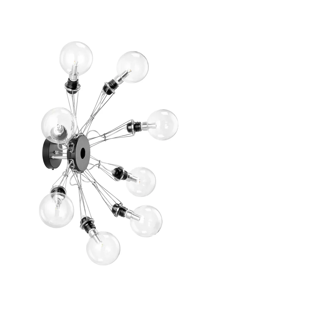 Matrix 壁灯, 黑色, 8-arm Ateljé Lyktan