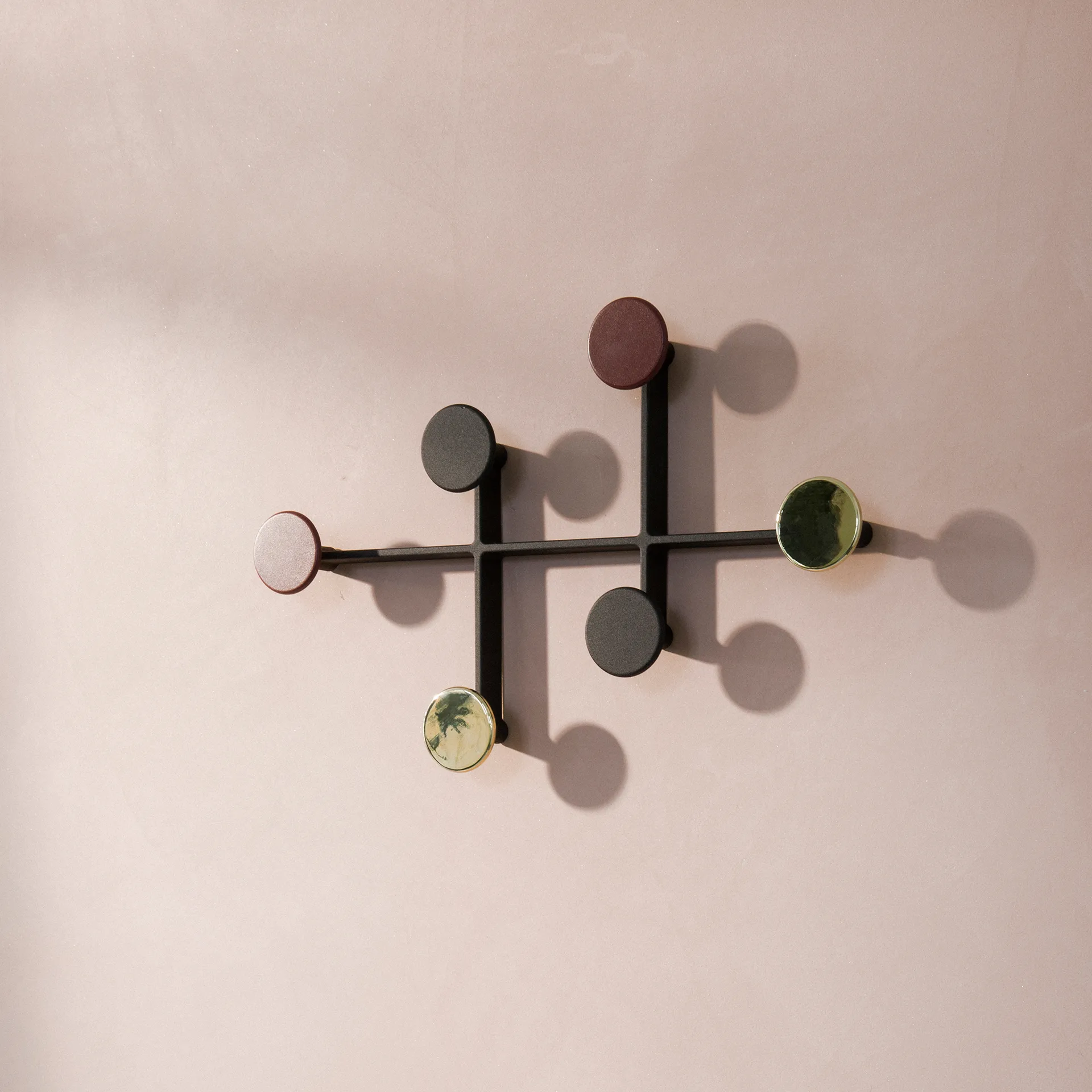 Afteroom 挂壁/门后外套衣架, 黑色-黄铜色 Audo Copenhagen