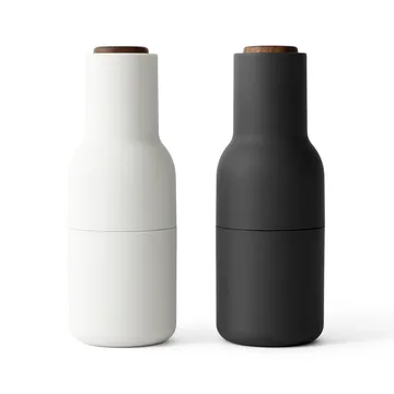 Bottle Grinder 香料研磨器 2个装 - 梣木碳色_胡桃木盖 - Audo Copenhagen